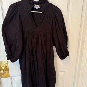 Never A Wallflower Black Textured Dress